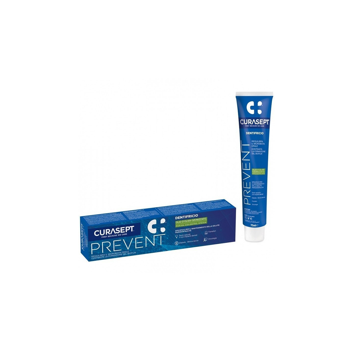 CURASEPT PREVENT fogkrém 75 ml védelem és megelőzés