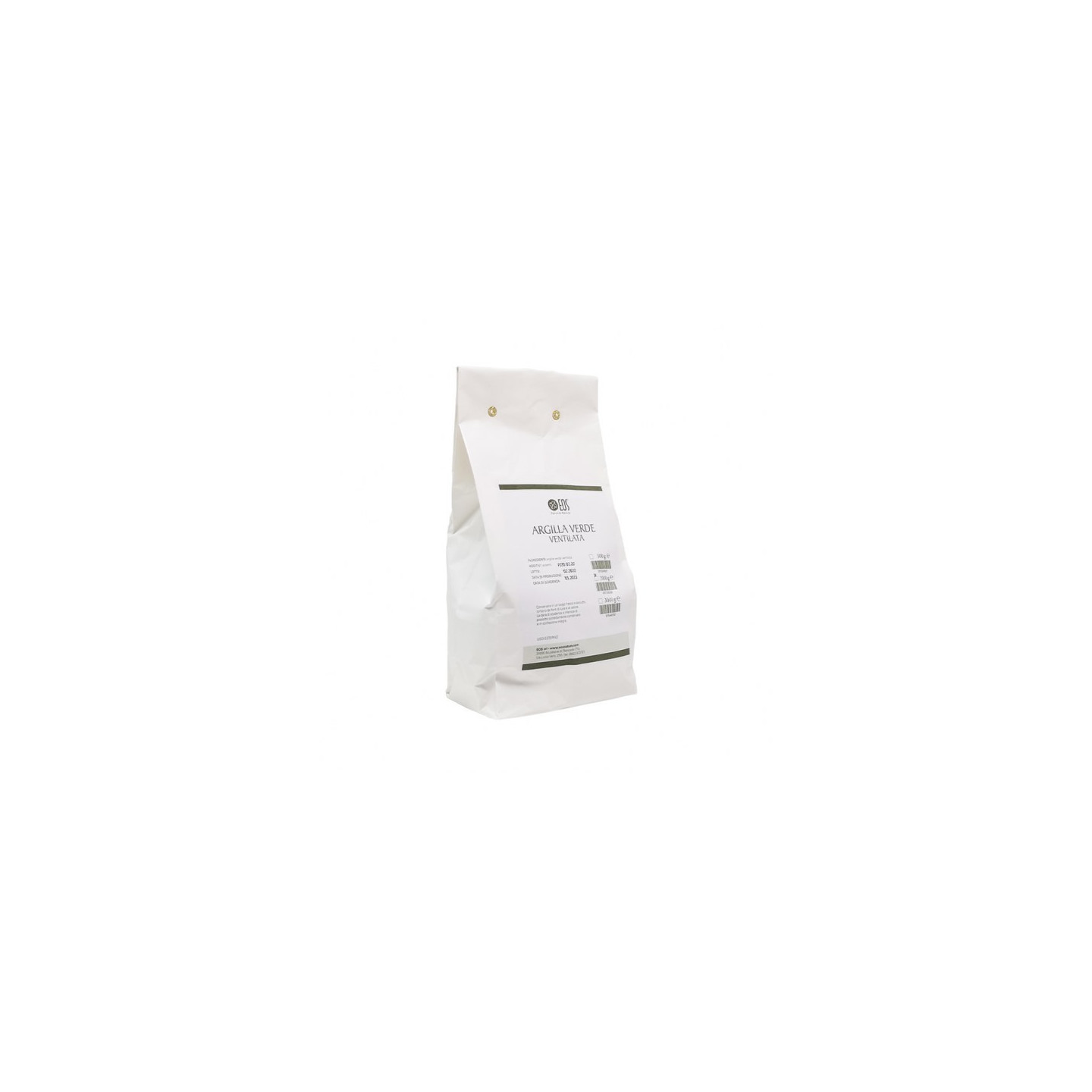 Arcilla verde ventilada 1.000 gr para usar en compresa o mascarilla