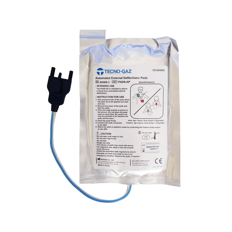 Electrozi defibrilatori tecnoheart plus pentru adulți și copii