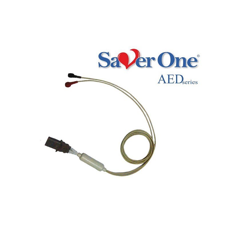 Cavo ecg riutilizzabile con terminali 2 vie saver series