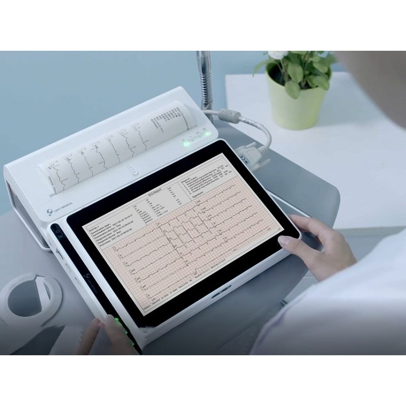 Tablet ecg neo ecg t180 - elettrocardiografo 12 derivazioni portatile con glasgow e stampante