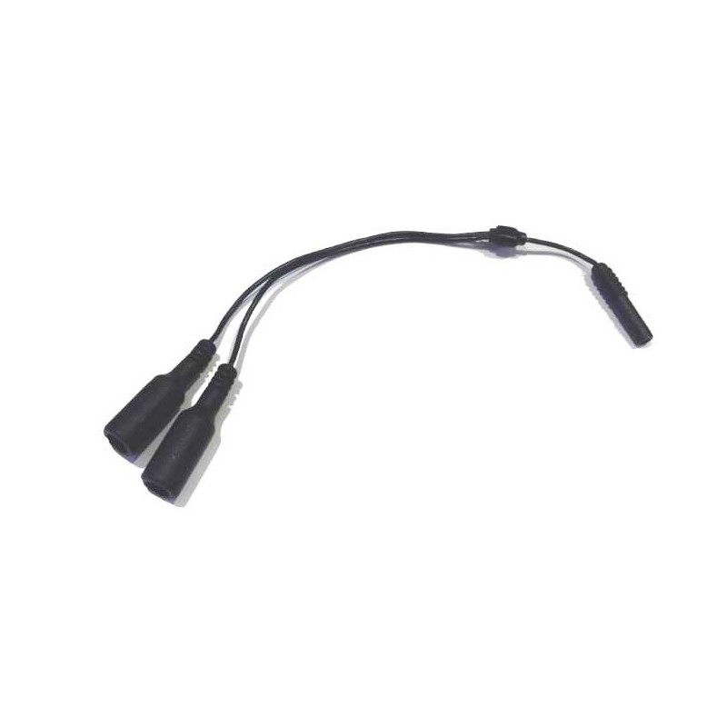 Black y-cable for using 4-electrode anal - vaginal probes with single-channel stimulator
