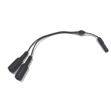 Câble y noir pour utiliser 4 électrodes anales - sondes vaginales avec stimulateur monocanal