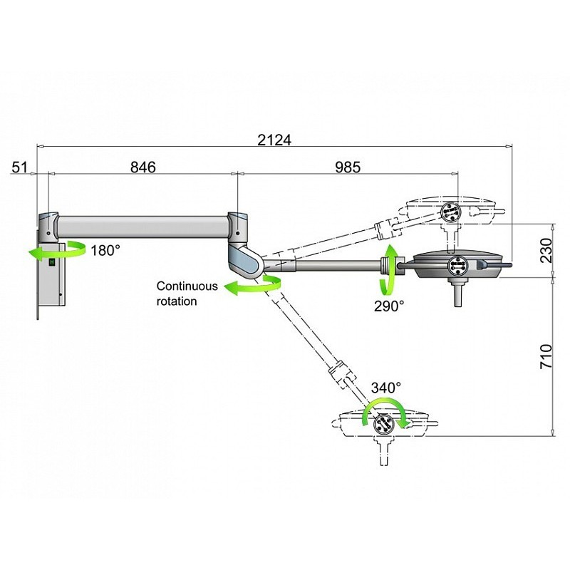 Op-lampe pentaled 30e - wandhängend