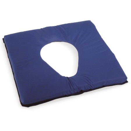 Anti-decubitus cushion in polyurethane gel with hole