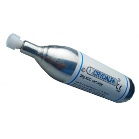 Cartucho de gas N2O de 25g para CRYOALFA LUX y SUPER