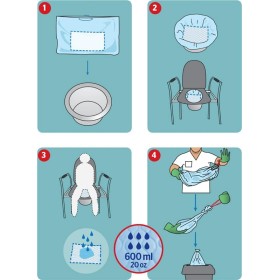 Saci de gunoi super absorbanți și confortabili - 20 de pungi, 600 ml