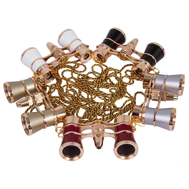 Binocolo da teatro levenhuk broadway 325f (con luce led e cordoncino da collo)