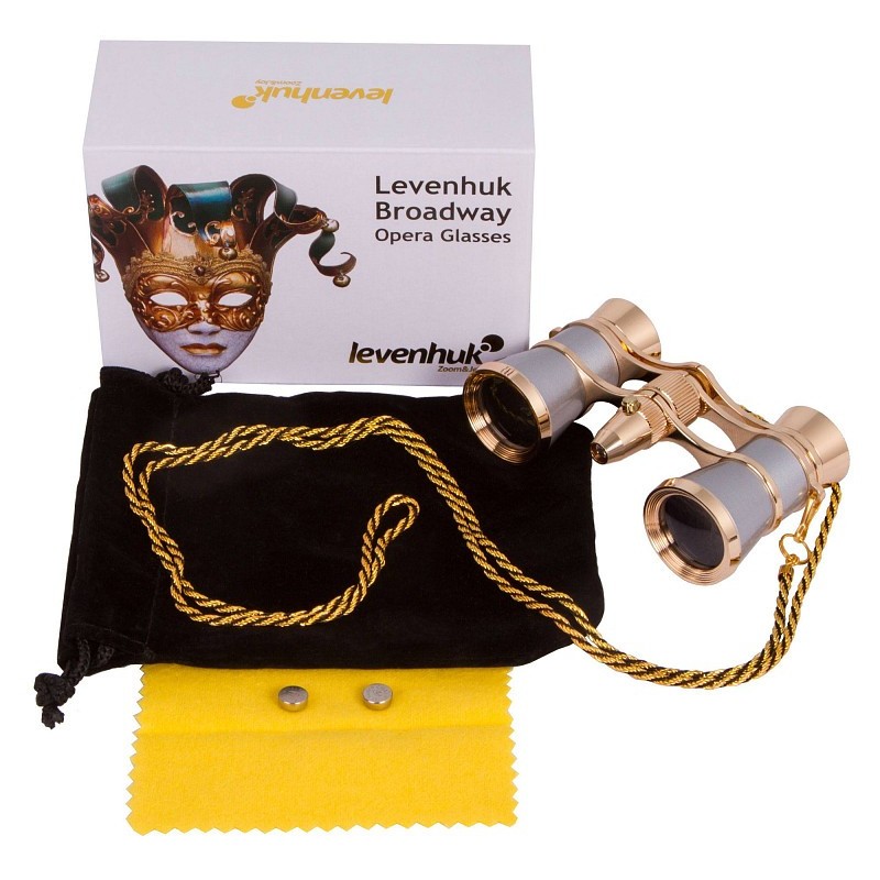 Binocolo da teatro levenhuk broadway 325f (con luce led e cordoncino da collo)