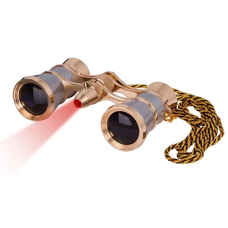 Binocolo da teatro levenhuk broadway 325f (con luce led e cordoncino da collo)