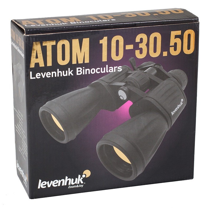 Binoclu levenhuk atom 10–30x50