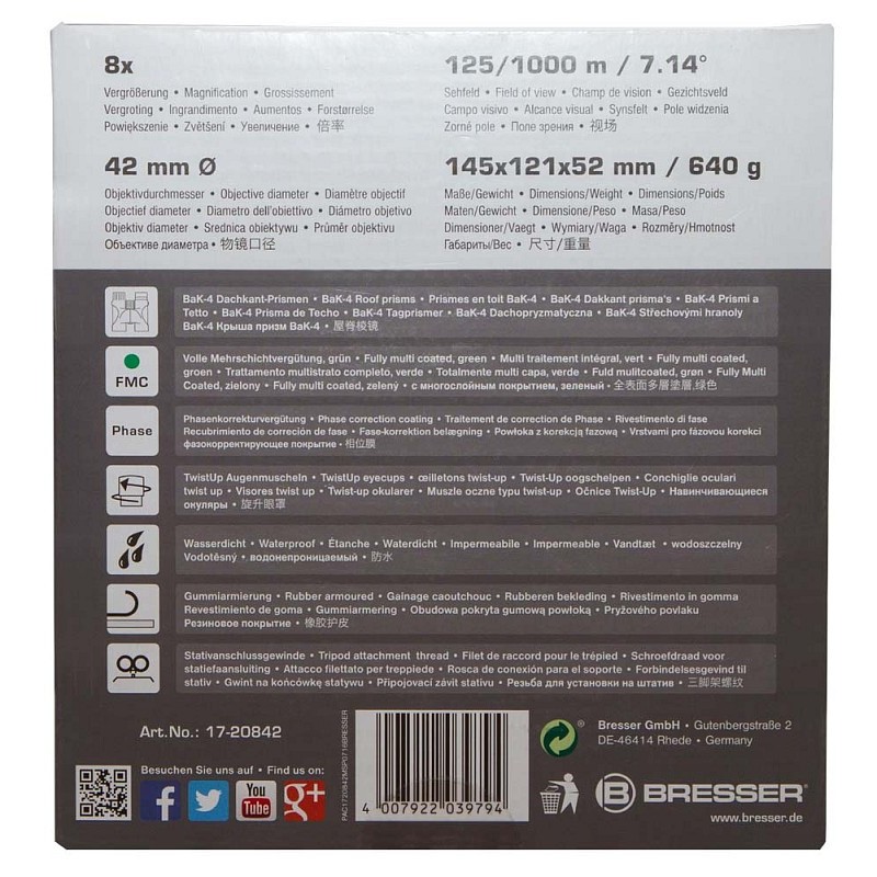 Jumelles bresser pirsch 8x42