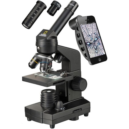 Bresser national geographic 40-1280x microscoop met smartphonehouder
