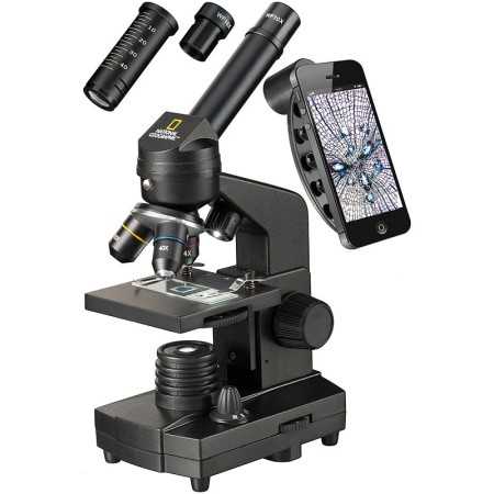 Microscopio Bresser National Geographic 40–1280x con supporto per smartphone