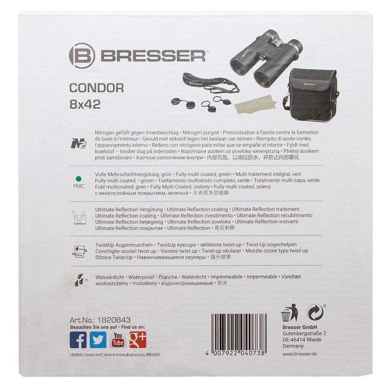 Dalekohled bresser condor ur 8x42