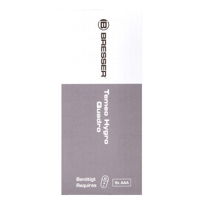 Bresser temeo hygro quadro thermomètre et hygromètre, noir