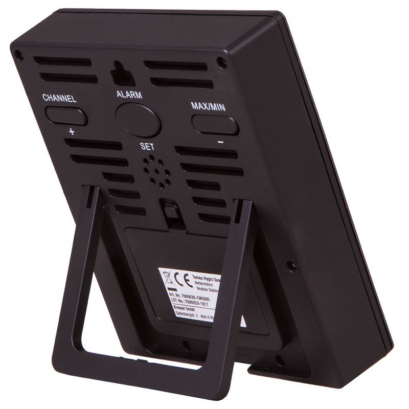 Bresser temeo hygro quadro termómetro e higrómetro, negro