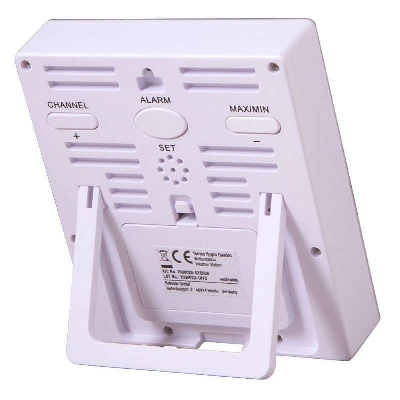 Bresser temeo hygro quadro wetterstation, schwarz