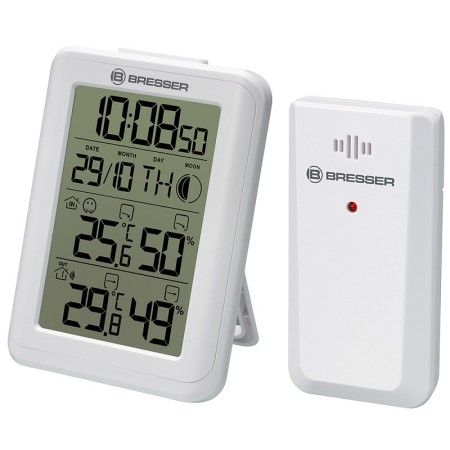 Reloj termohigrómetro bresser myclimate, blanco