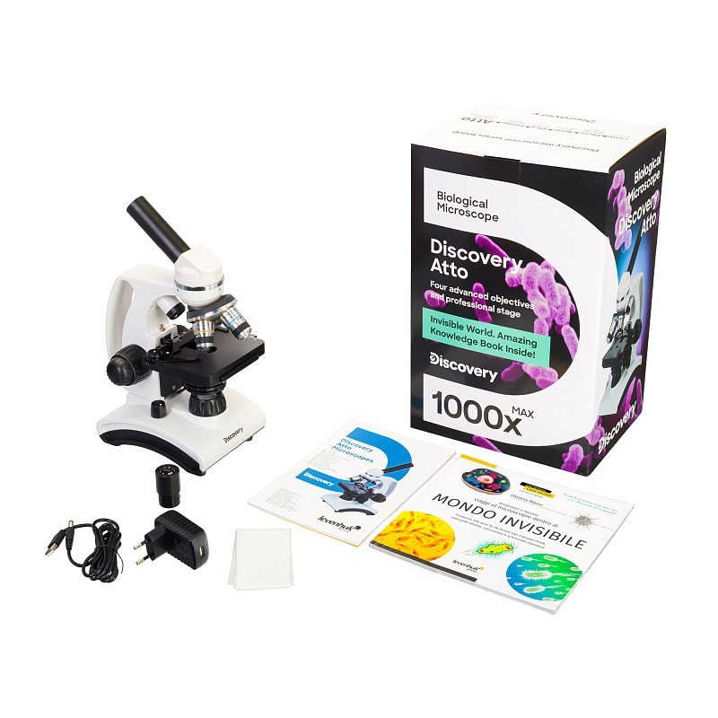 Microscopio levenhuk discovery atto polar con libro