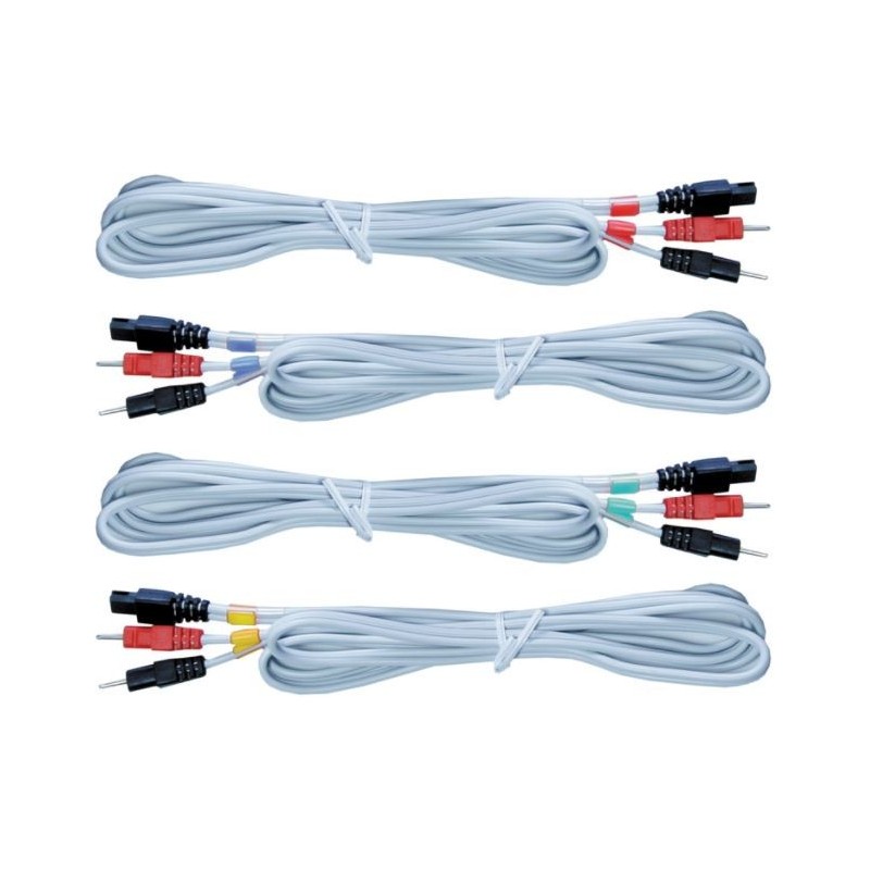 Set de 4 cabluri compex gri 6p/sârmă chattanooga/ștecher compex