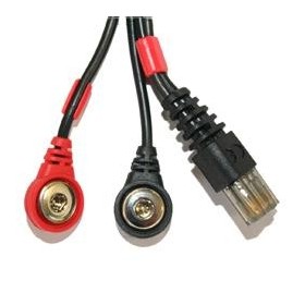 Snap replacement cable for compex 500 mi red 8 poles - 601031