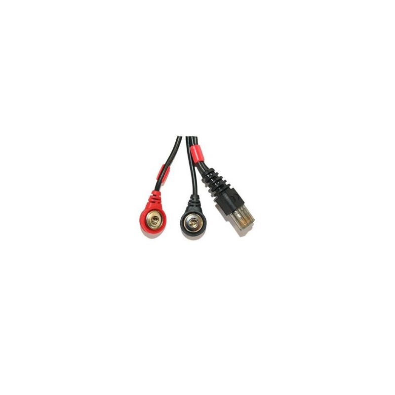 Snap replacement cable for compex 500 mi red 8 poles - 601031