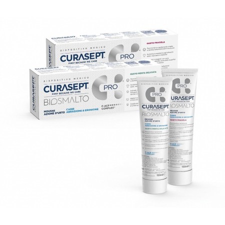 Curasept biosmalt professional carii abraziune Și eroziune 150 ml, produs cu aromă de căpșuni