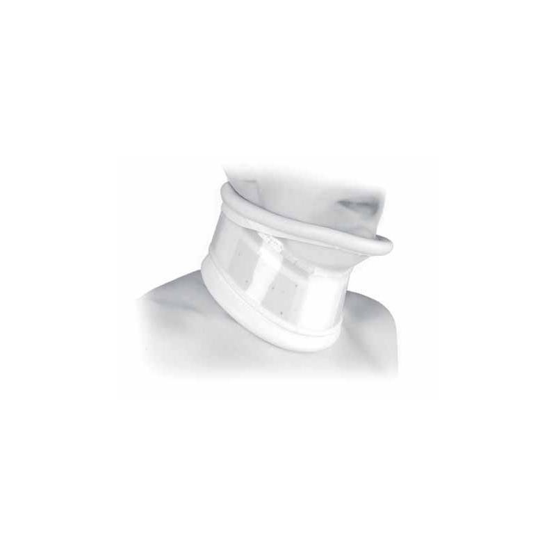 Rigid cervical collar with small chin guard