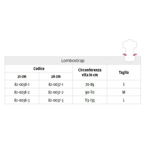 Corsetto lombostrap per lombalgia acuta o subacuta - l, 26 cm