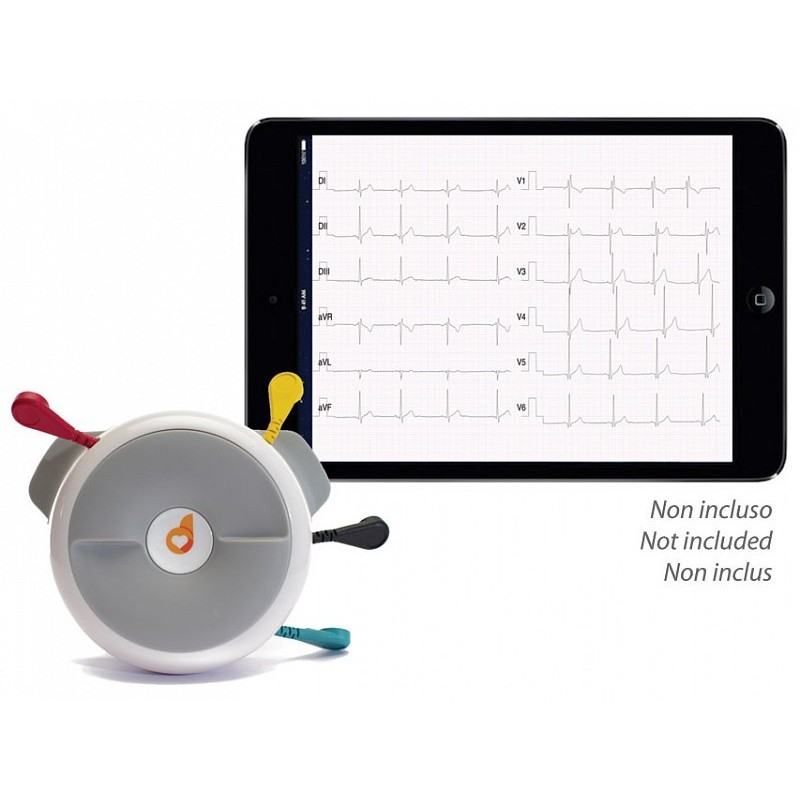 D-heart 8/12-kanaals draagbare ecg voor smartphones en tablets