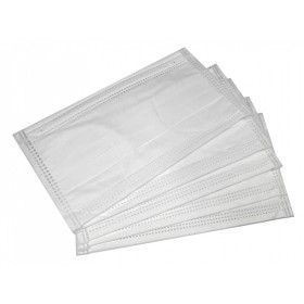 Gisafe 98% 3-ply filtering surgical mask type iir with elastic bands - adults - white - box - pack 50 pcs.