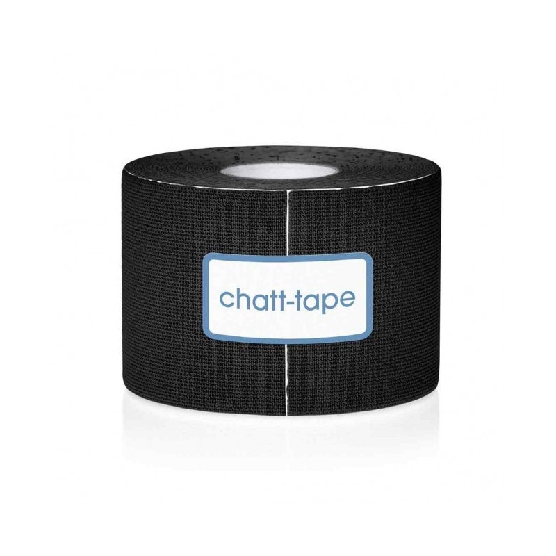 Kineziológiai szalag professzionális használatra chattanooga chat-tape - fekete szín - 5cm x 5m