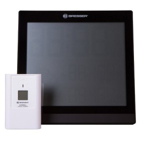 Bresser temeotrend jc lcd weather wall clock, black