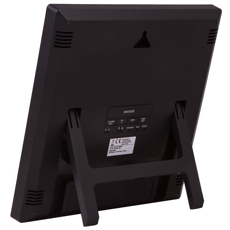 Bresser temeotrend jc lcd weather wandklok, zwart