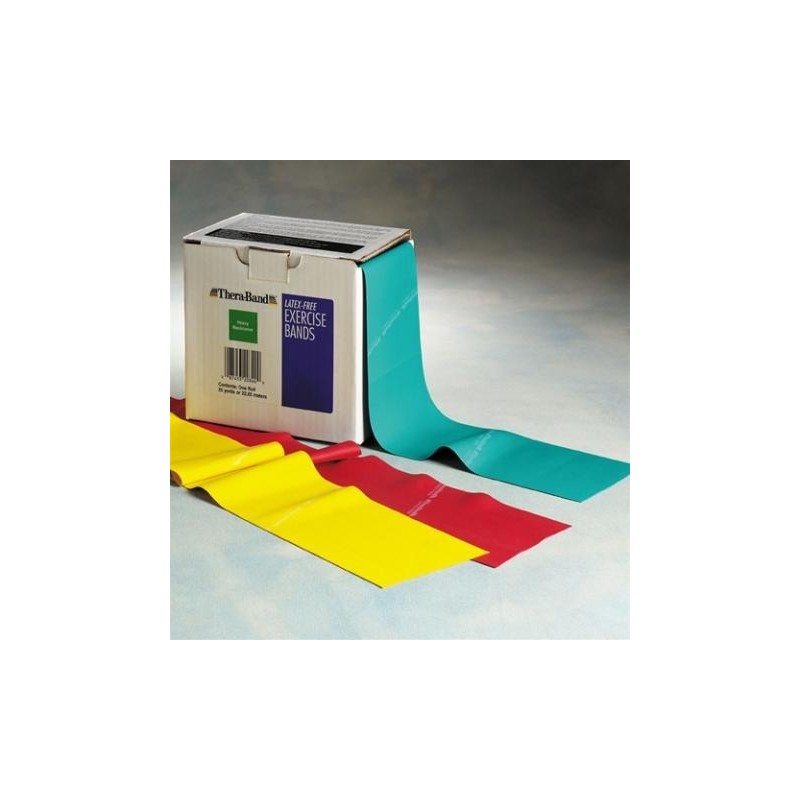 Elastisches band thera-band 22,85 m. x 10 cm - latex frei - rot