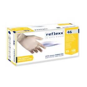 Reflexx 46 Einweghandschuhe aus puderfreiem Latex - 100 Stk., Größe XL - 9/9,5