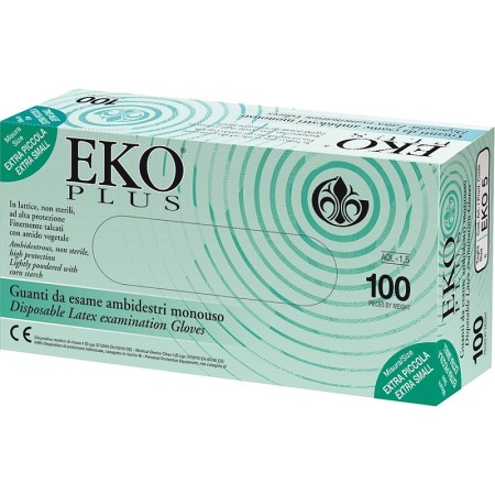 Disposable latex gloves doc eko plus with powder. - 100 pcs.