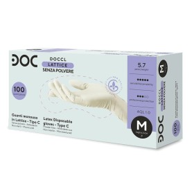 Guantes desechables látex clorado sin polvo doc clorado sin polvo - 100 uds.