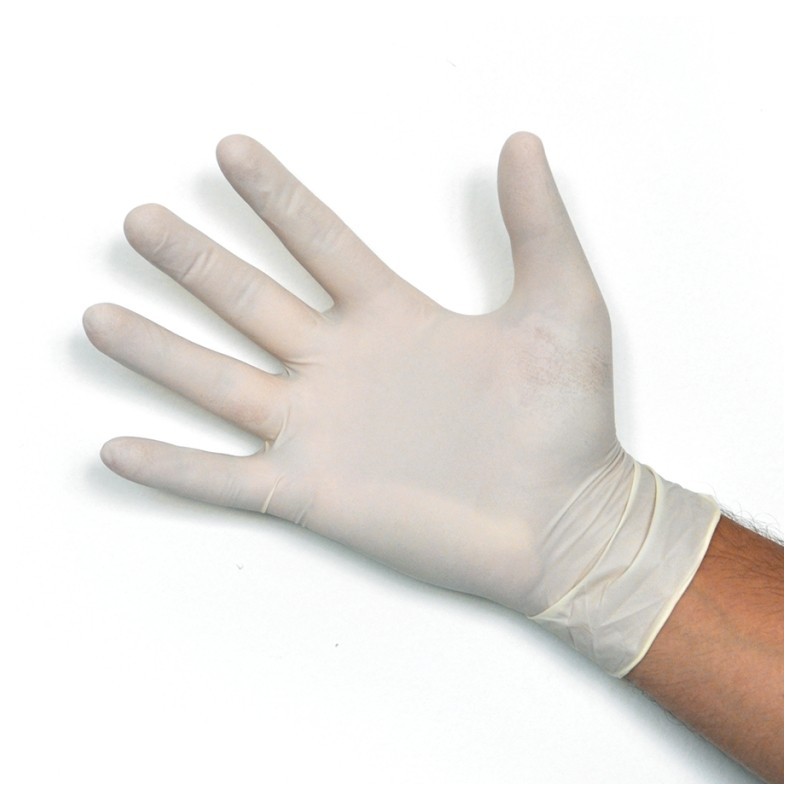 Disposable latex gloves powder free chlorinate doc powder free chlorinate - 100 pcs.
