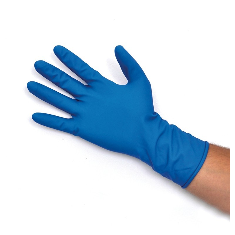 Guantes de látex desechables doc high risk blue microrough - 50 uds.