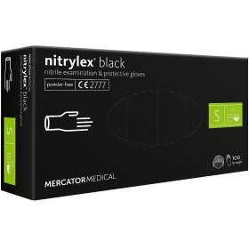 Guanti monouso in nitrile senza polvere nitrylex black - 100 pz.