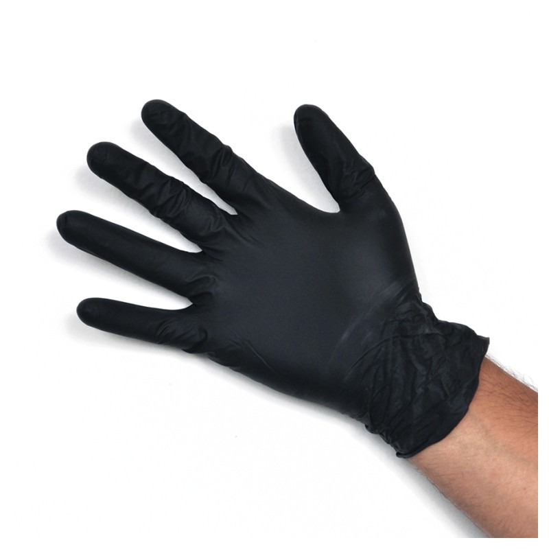 Einweghandschuh aus nitril, unsteril, puderfrei doc zero velo noir - 100 stk.