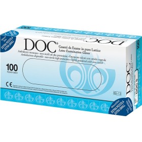 Luva feita de látex natural, finamente pulverizada com amido vegetal doc - 100 pedaços.