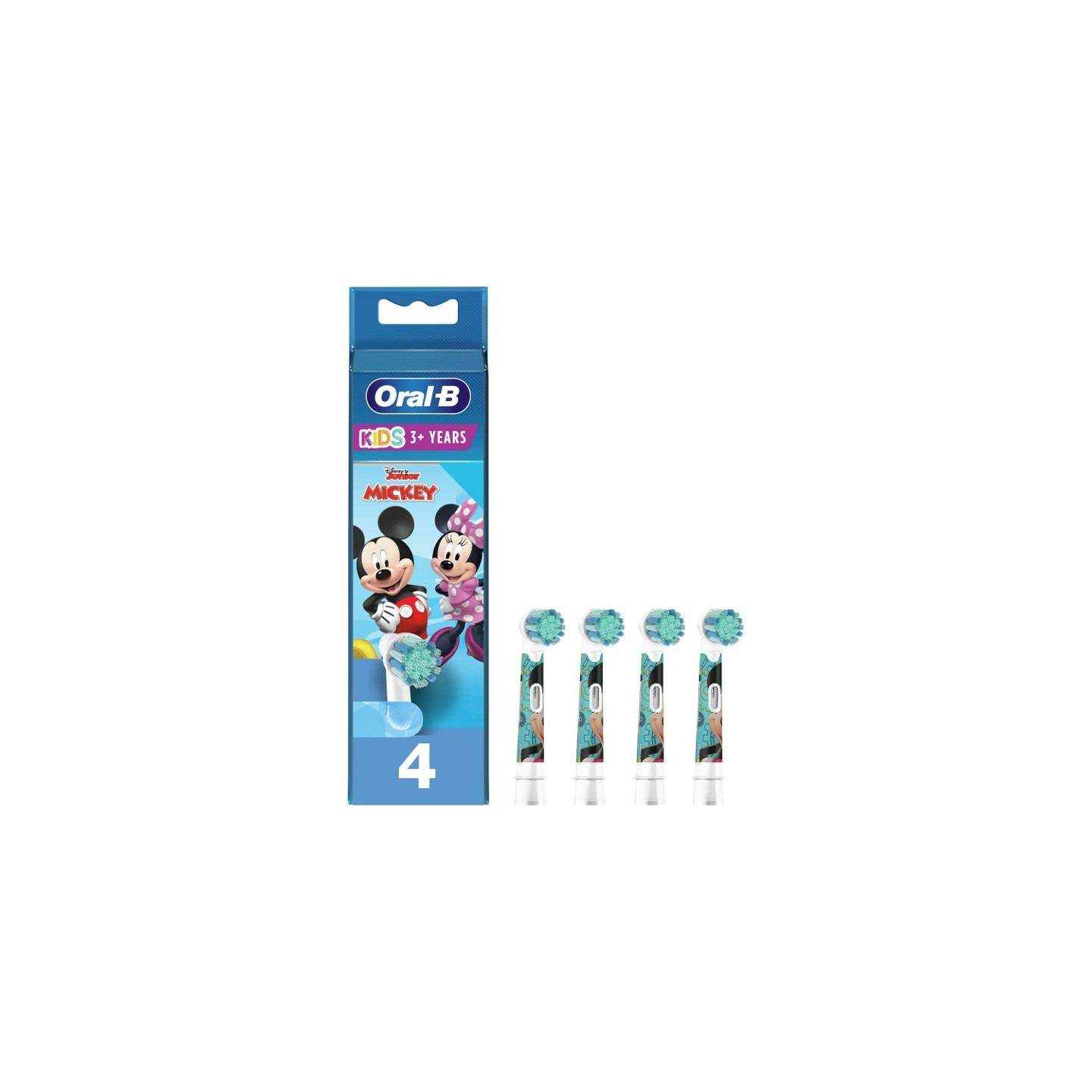 Oral b kids extra miękkie wymienne główki szczoteczki 4 sztuki