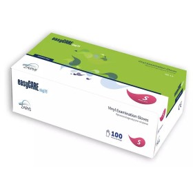 Guantes de vinilo desechables sin polvo easycare vinyl pf - 100 uds.