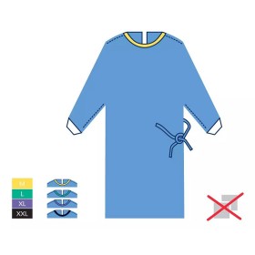 Sms steriele wegwerp toga's - individueel verpakt - 25 stuks.