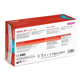 Gants jetables en vinyle non poudrés vinyl pf - 100 pcs.