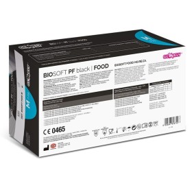 Guanti in nitrile nero senza polvere biosoft pf black food - 100 pz