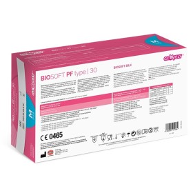 Gants jetables en nitrile non poudrés biosoft pf type 30 - 100 pcs